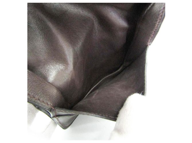 Tarjetero de cuero Swift Dogon de Hermès marrón oscuro Castaño - vista 4