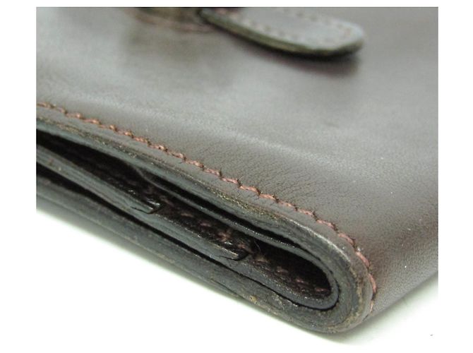 Tarjetero de cuero Swift Dogon de Hermès marrón oscuro Castaño - vista 7