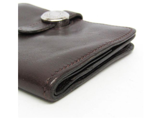 Tarjetero de cuero Swift Dogon de Hermès marrón oscuro Castaño - vista 8