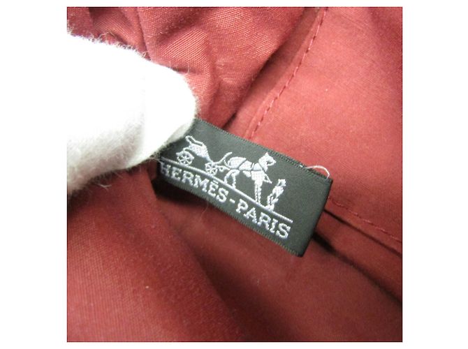 Pochette in Cotone e Pelle Hermès Bolide MM da Donna Bordeaux, Marrone - vista 11