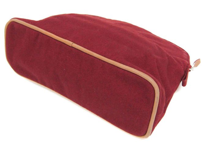 Pochette in Cotone e Pelle Hermès Bolide MM da Donna Bordeaux, Marrone - vista 2