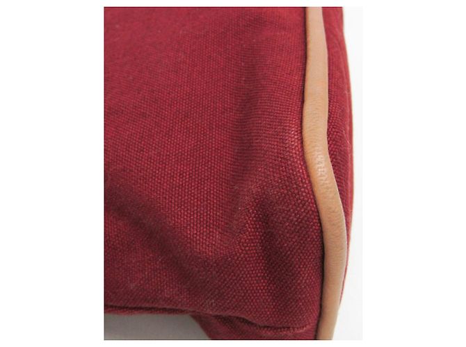 Pochette in Cotone e Pelle Hermès Bolide MM da Donna Bordeaux, Marrone - vista 5