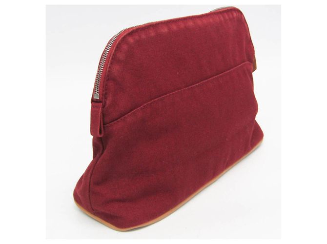Pochette in Cotone e Pelle Hermès Bolide MM da Donna Bordeaux, Marrone - vista 6