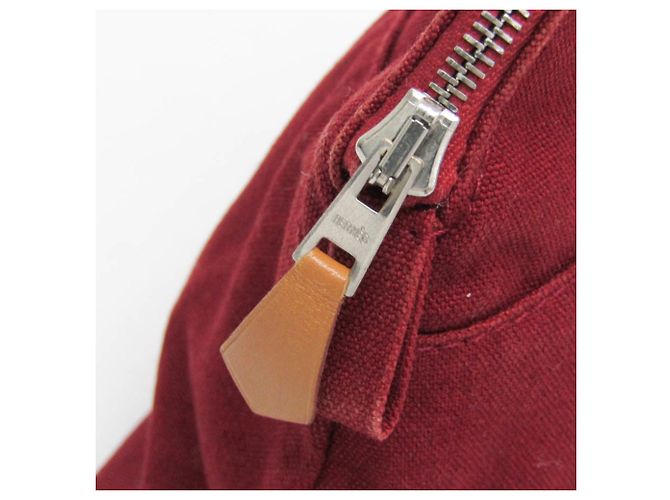 Pochette in Cotone e Pelle Hermès Bolide MM da Donna Bordeaux, Marrone - vista 9