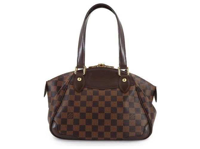 Borsa Louis Vuitton Damier Verona PM, marrone ebano, hardware dorato. - vista 3