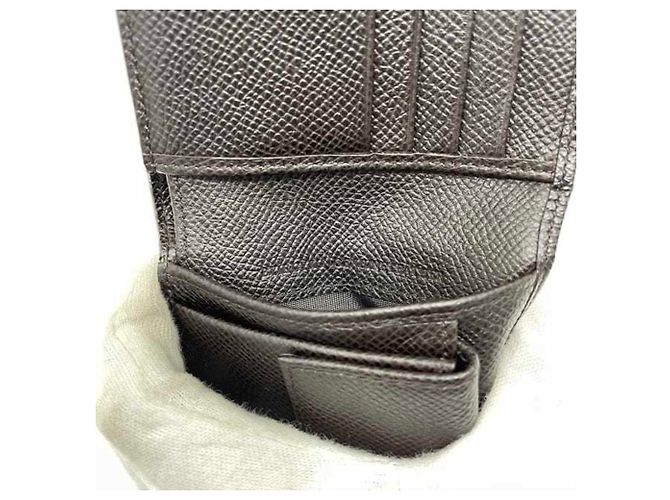Billetera plegable Bally marrón de cuero sin usar BALLY Grain plegable compacta - vista 10