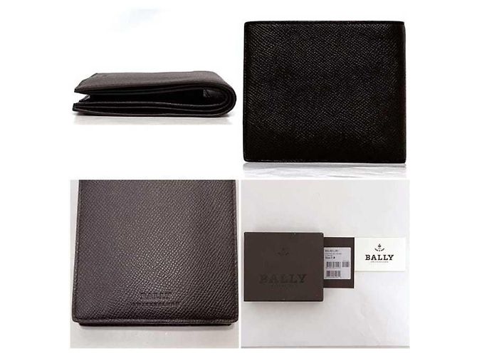 Billetera plegable Bally marrón de cuero sin usar BALLY Grain plegable compacta - vista 3