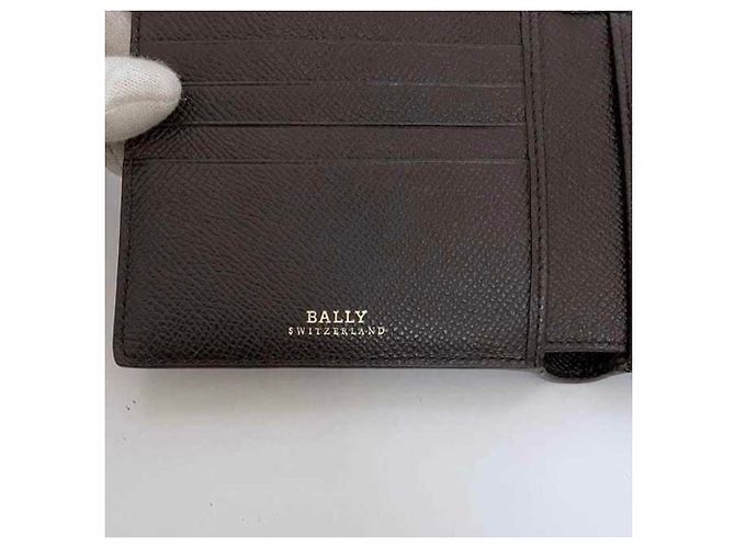 Billetera plegable Bally marrón de cuero sin usar BALLY Grain plegable compacta - vista 6