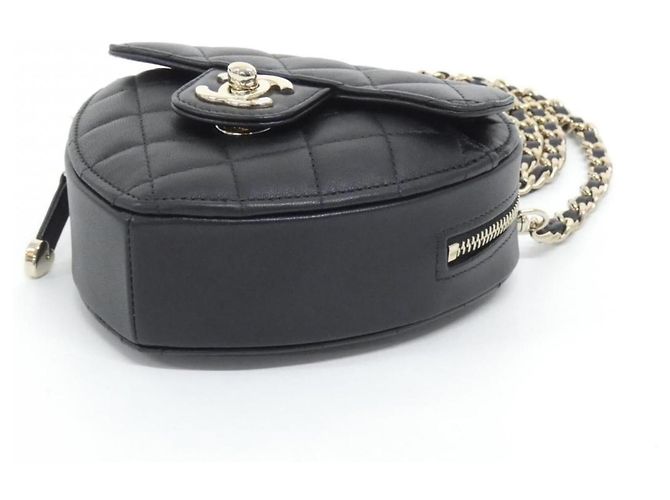 Borsa a spalla Chanel in pelle nera Nero - vista 3