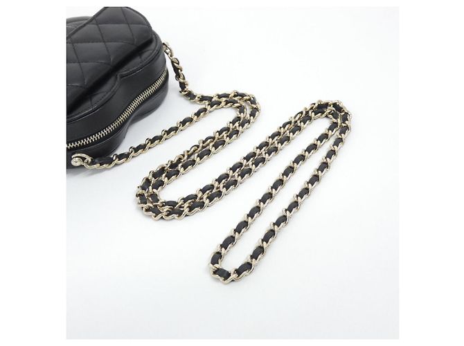 Borsa a spalla Chanel in pelle nera Nero - vista 6