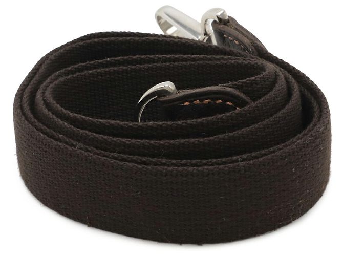 Garden Hermès HERMES Cinghia per Spalla per Uso Giardino, Tela e Pelle, Marrone Scuro - vista 3