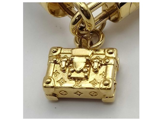 LOUIS VUITTON Bracciale Louis Vuitton Braslet Speedy Marrone Oro Monogram Empreinte Donna - vista 3