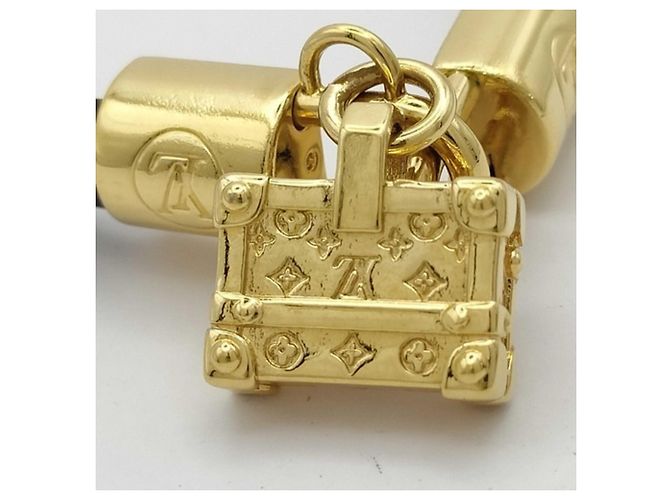 LOUIS VUITTON Bracciale Louis Vuitton Braslet Speedy Marrone Oro Monogram Empreinte Donna - vista 4