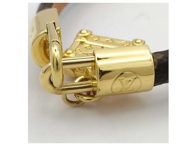 LOUIS VUITTON Bracciale Louis Vuitton Braslet Speedy Marrone Oro Monogram Empreinte Donna - vista 5
