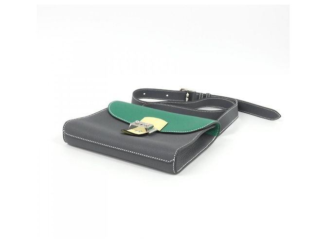 Bolsa de Ombro Colorblock Sac à Dépêches da Hermès Verde - vista 3