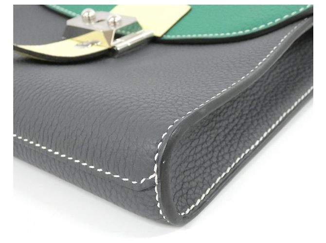 Bolsa de Ombro Colorblock Sac à Dépêches da Hermès Verde - vista 4