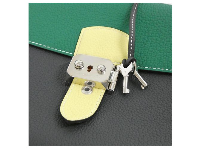 Bolsa de Ombro Colorblock Sac à Dépêches da Hermès Verde - vista 5