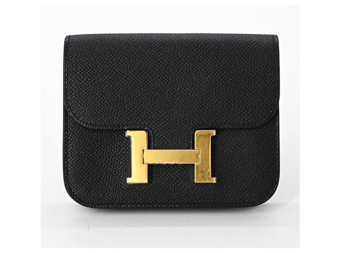 Hermès HERMES Cartera Compacta Constance Epsom Negra #W Negro - vista 2