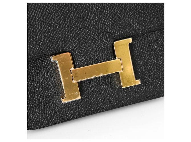 Hermès HERMES Cartera Compacta Constance Epsom Negra #W Negro - vista 5