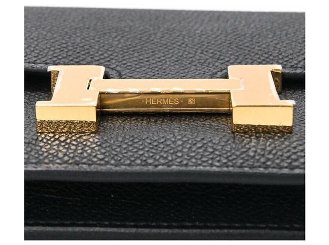 Hermès HERMES Cartera Compacta Constance Epsom Negra #W Negro - vista 6