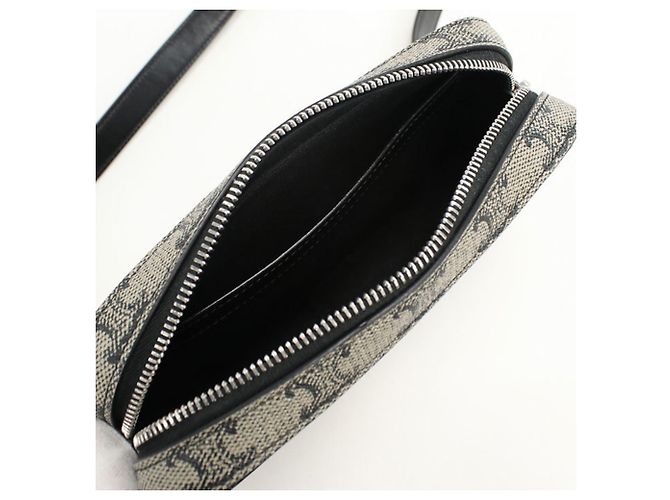 Céline CELINE Borsa a tracolla Celine Piccola Messenger Canvas Triomphe Uomo Grigio - vista 3