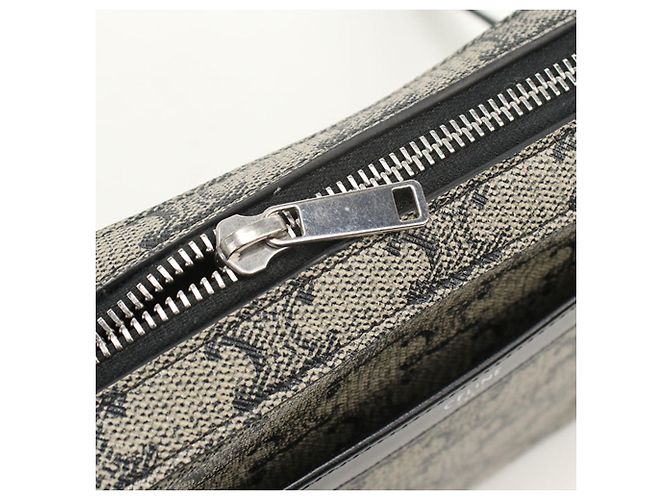 Céline CELINE Borsa a tracolla Celine Piccola Messenger Canvas Triomphe Uomo Grigio - vista 5