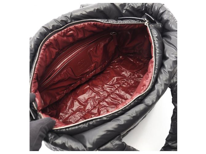 Borsa a mano Chanel Coco Cocoon MM in nylon e pelle per donne, nera Nero - vista 3
