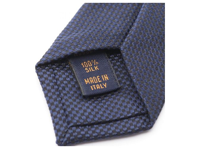 Louis Vuitton UNIFORM Silk Tie for Women, Navy () Navy blue - view 5