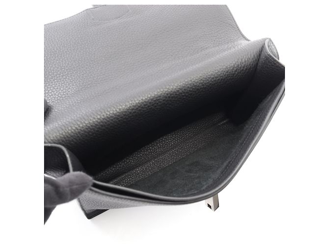 Hermès Borsa da lavoro Sac à Dépêches in pelle Taurillon Clemence nera Nero - vista 3