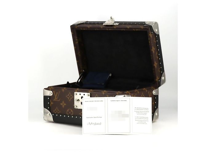 Relógio automático em aço azul Tambour Louis Vuitton - vista 9