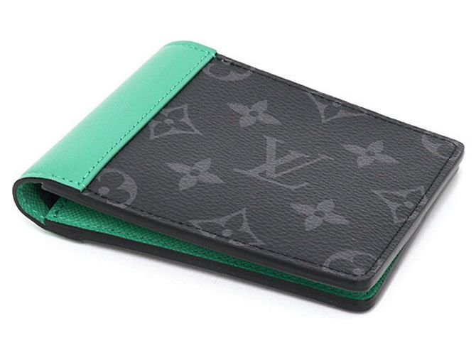 Cartera Slender Monogram Eclipse Bamboo Green de Louis Vuitton, sin usar Verde - vista 3