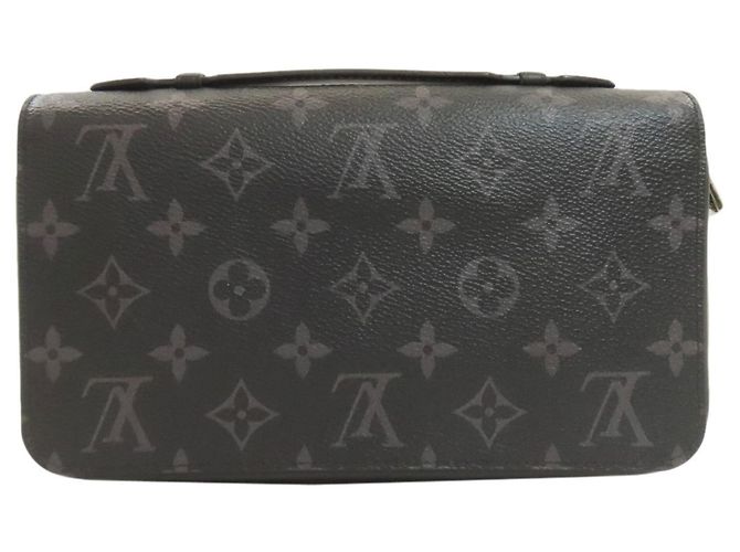 Borsa Clutch Zippy XL Louis Vuitton Monogram Eclipse Uomo LOUIS VUITTON Nero - vista 2