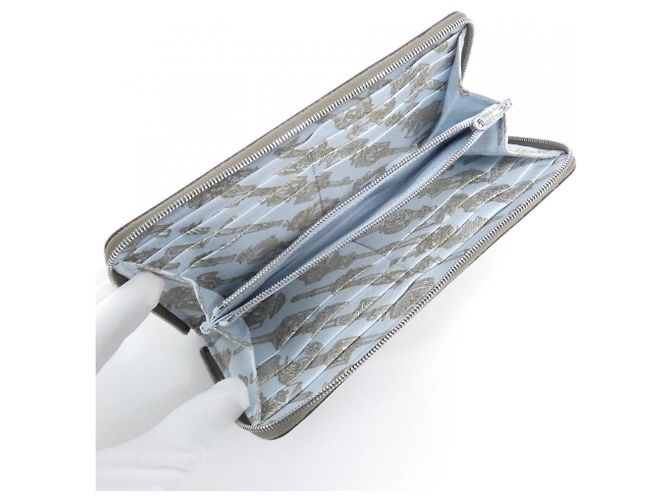 Silk In Cartera clásica de seda Lanternes Mervilleuses de Hermès Azul - vista 5