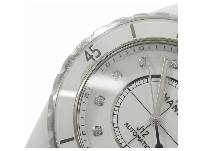 Chanel Men's Watch, Date, Diamonds, White Ceramic, Automatic Movement - view 8