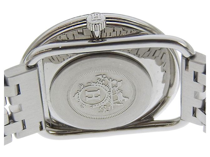 Orologio da uomo Hermès Arceau in acciaio inossidabile con display analogico e quadrante bianco - vista 7