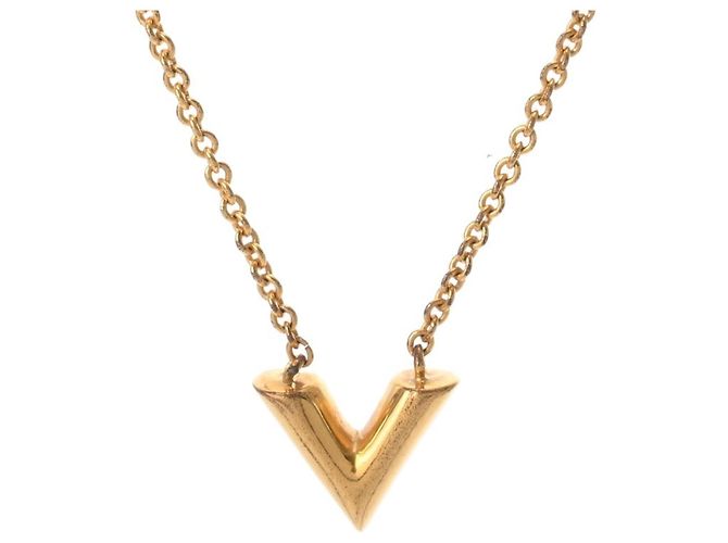 COLLAR GP Mujer Essential V Oro de LOUIS VUITTON, Grado A, Usado, Ginzo Dorado - vista 2