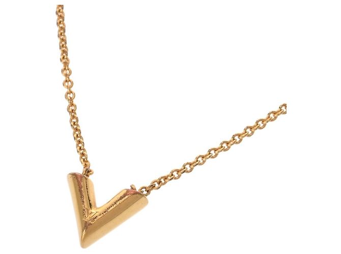 COLLAR GP Mujer Essential V Oro de LOUIS VUITTON, Grado A, Usado, Ginzo Dorado - vista 5
