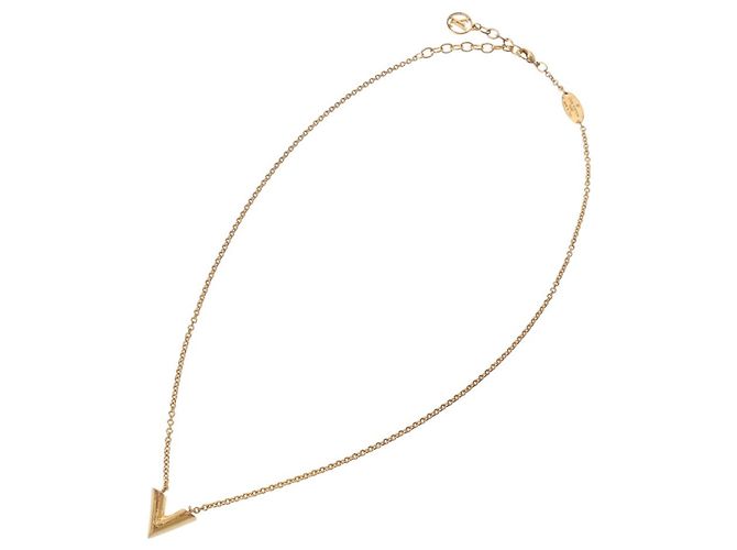 COLLAR GP Mujer Essential V Oro de LOUIS VUITTON, Grado A, Usado, Ginzo Dorado - vista 7
