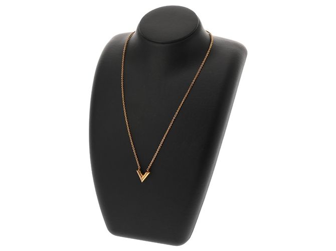 COLLAR GP Mujer Essential V Oro de LOUIS VUITTON, Grado A, Usado, Ginzo Dorado - vista 8