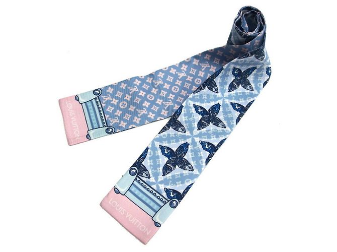 Foulard/Scaldacollo Monogram Animal Fish di Louis Vuitton Blu - vista 2