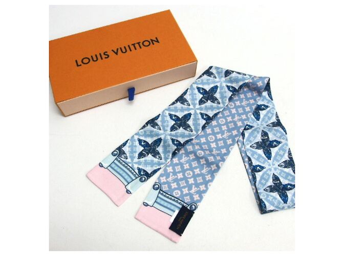 Foulard/Scaldacollo Monogram Animal Fish di Louis Vuitton Blu - vista 3
