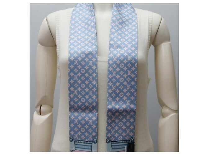 Foulard/Scaldacollo Monogram Animal Fish di Louis Vuitton Blu - vista 5