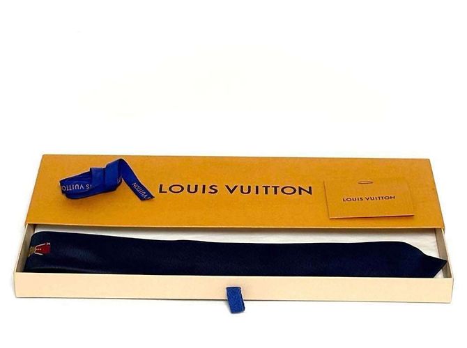 Louis Vuitton Necktie Cravat LV Gaston Navy Navy blue - view 10