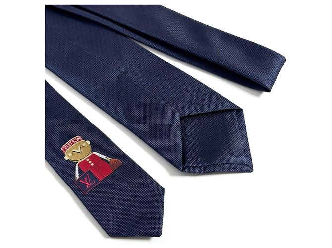 Louis Vuitton Necktie Cravat LV Gaston Navy Navy blue - view 6