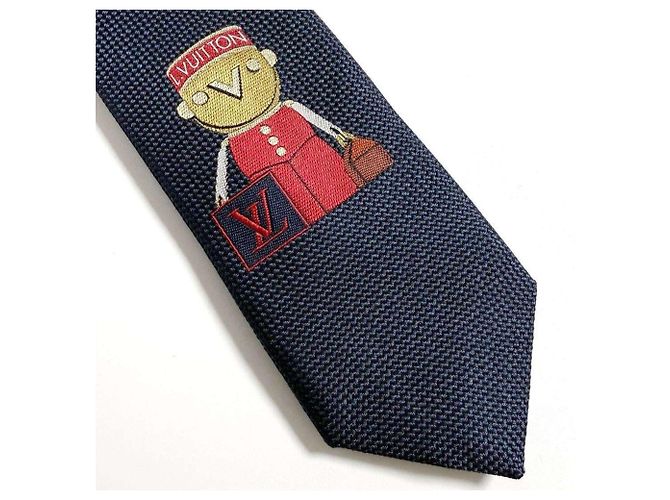 Louis Vuitton Necktie Cravat LV Gaston Navy Navy blue - view 7