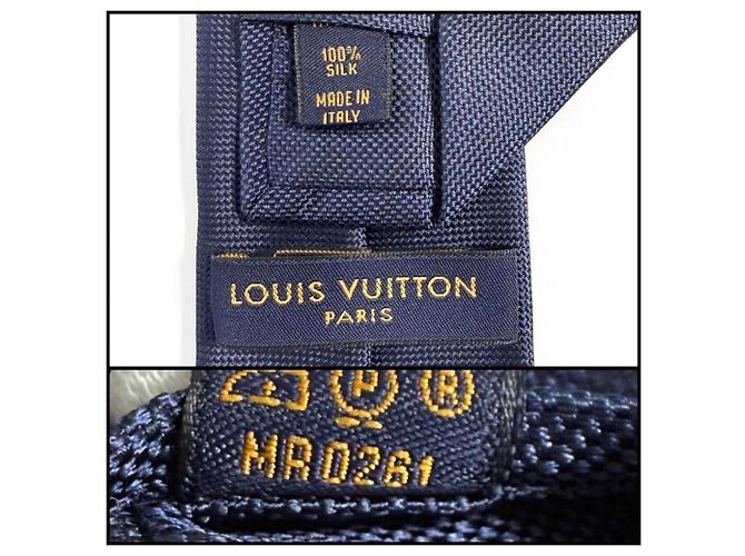 Louis Vuitton Necktie Cravat LV Gaston Navy Navy blue - view 9