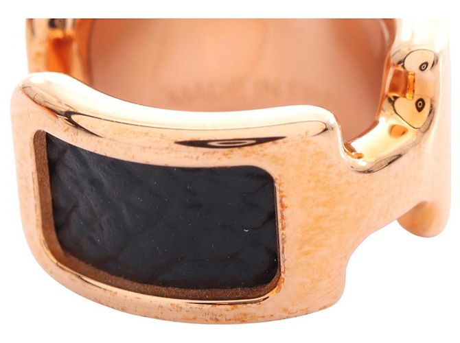 Accessorio Hermès Olympe PM, GP (placcato oro) in pelle, donna, oro e nero - vista 5