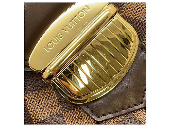Borsa a Spalla Louis Vuitton Damier Ebene Sistina MM per Donne Marrone - vista 10
