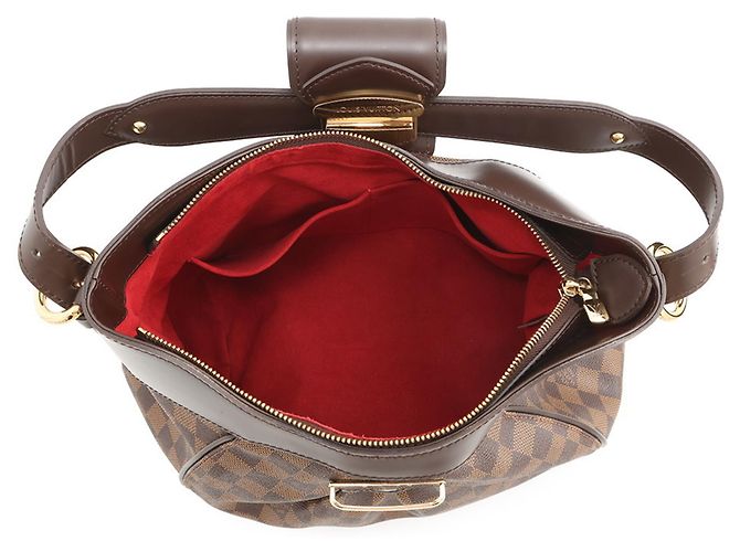 Borsa a Spalla Louis Vuitton Damier Ebene Sistina MM per Donne Marrone - vista 5