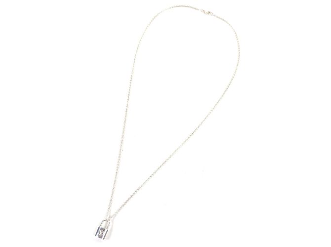 Collana a catena con pendente Lockit LOUIS VUITTON, Argento, Peso ., Donna - vista 3